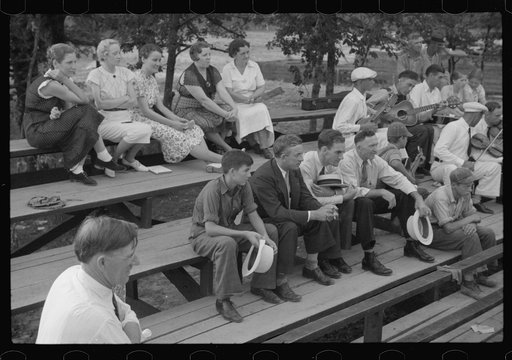 Untitled photo, possibly related to: Music for square dance, Skyline Farms, Alabama