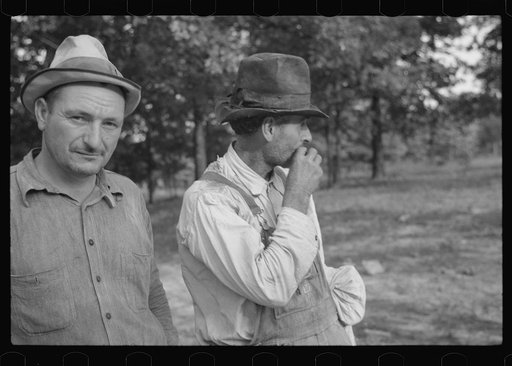 Untitled photo, possibly related to: Man watching square dance, Skyline Farms, Alabama