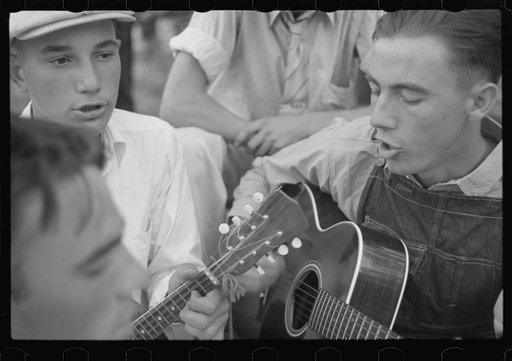 Untitled photo, possibly related to: Music for square dance, Skyline Farms, Alabama