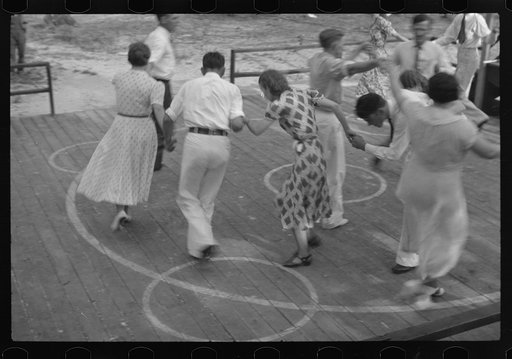Untitled photo, possibly related to: Square dance, Skyline Farms, Alabama