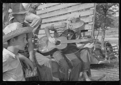 Young musician at Skyline Farms, Alabama
