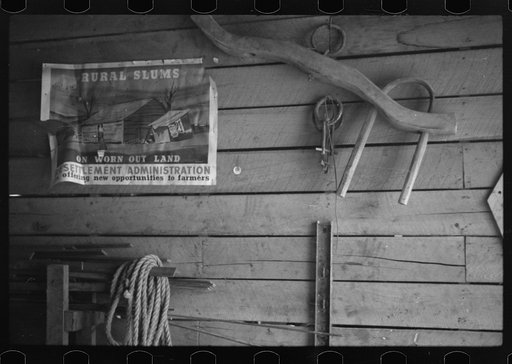 Untitled photo, possibly related to: Interior of blacksmith shop, Skyline Farms, Alabama
