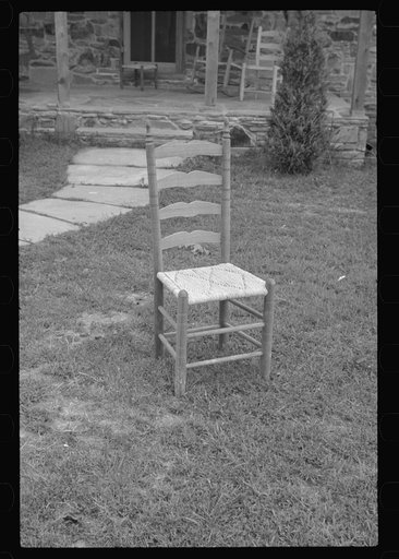 Untitled photo, possibly related to: Chair seat woven at Cumberland Farms, Crossville, Tennessee