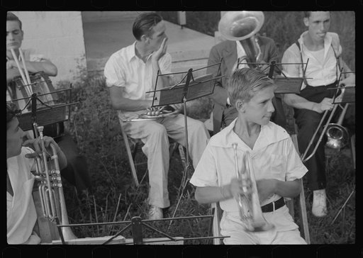 Untitled photo, possibly related to: Part of the band, Red House, West Virginia