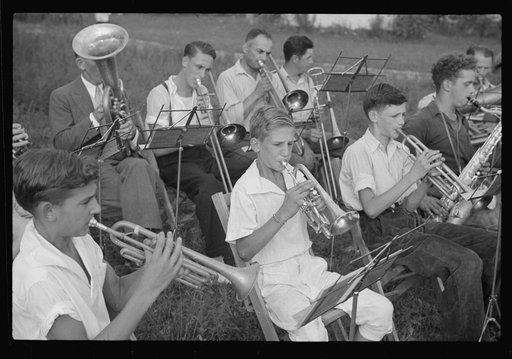 Untitled photo, possibly related to: Part of the band, Red House, West Virginia