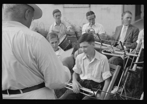 Untitled photo, possibly related to: Part of the band, Red House, West Virginia
