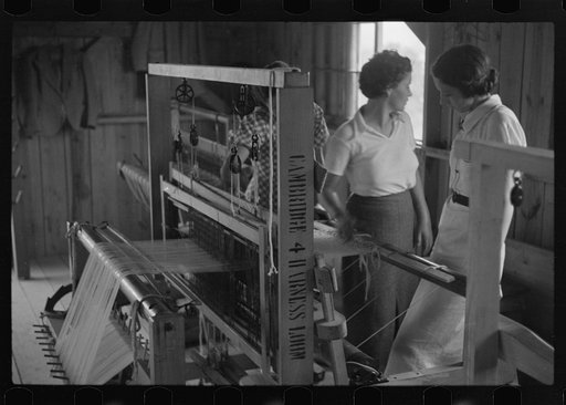 Untitled photo, possibly related to: Weaving at Red House, West Virginia
