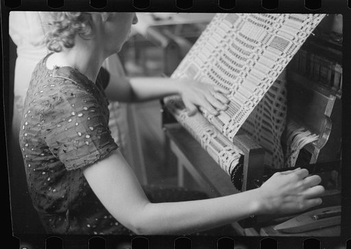 Untitled photo, possibly related to: Weaving at Red House, West Virginia