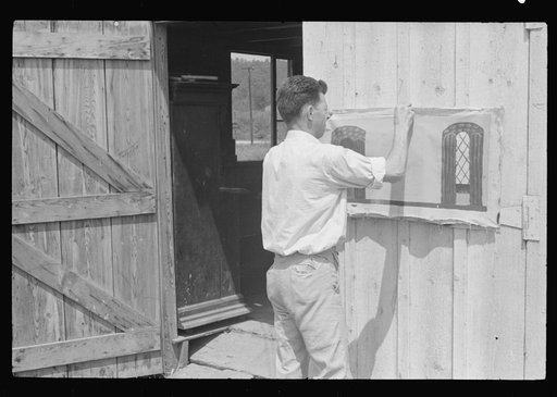 Untitled photo, possibly related to: Puppets for the show, Red House, West Virginia