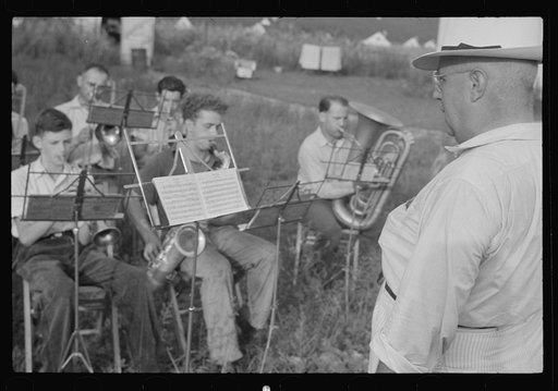Untitled photo, possibly related to: Band rehearsal, Red House, West Virginia
