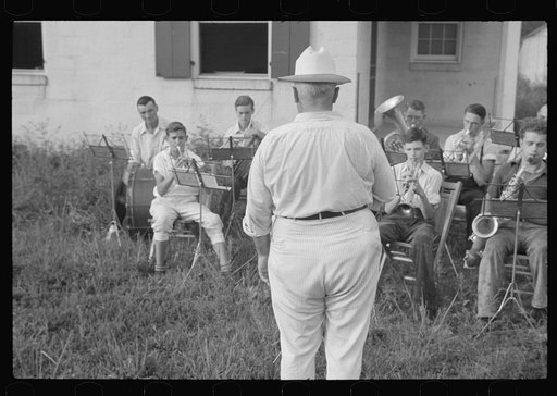 Untitled photo, possibly related to: Band rehearsal, Red House, West Virginia