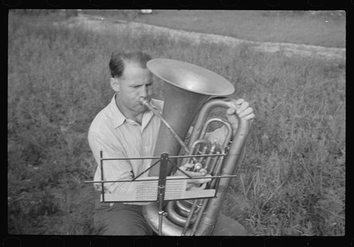 Untitled photo, possibly related to: Band rehearsal, Red House, West Virginia