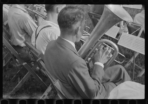Untitled photo, possibly related to: Band rehearsal, Red House, West Virginia