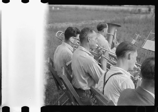 Untitled photo, possibly related to: Band rehearsal, Red House, West Virginia