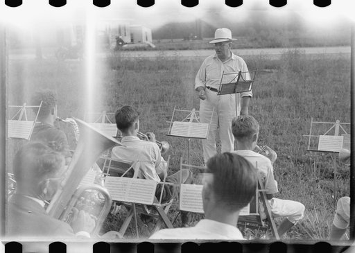 Untitled photo, possibly related to: Band rehearsal, Red House, West Virginia