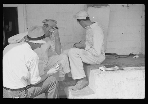 Untitled photo, possibly related to: Washing a prize bull at the dairy barn, Red House, West Virginia