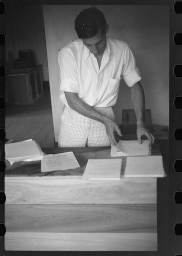 Untitled photo, possibly related to: Getting out the "homesteader," Westmoreland Homesteads, Pennsylvania