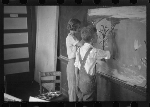 Painting class in school, Westmoreland Homesteads, Pennsylvania