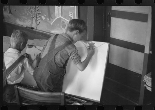 Painting class in school, Westmoreland Homesteads, Pennsylvania
