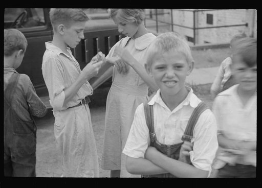 Untitled photo, possibly related to: Painting class in school, Westmoreland Homesteads, Pennsylvania
