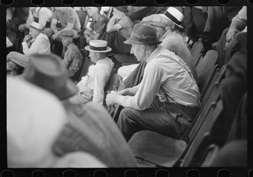 Untitled photo, possibly related to: Men at auction room, Pickaway Livestock Cooperative Association