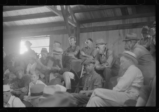 Untitled photo, possibly related to: Men at auction room, Pickaway Livestock Cooperative Association