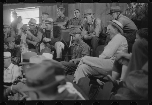 Men at auction room, Pickaway Livestock Cooperative Association