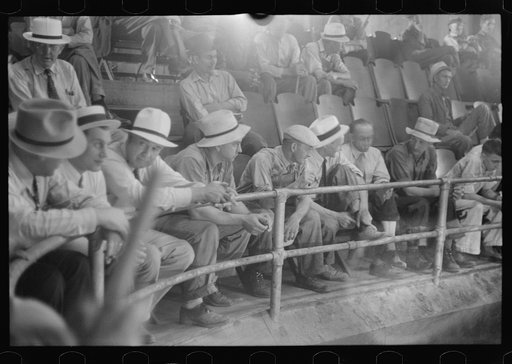 Untitled photo, possibly related to: Men at auction room, Pickaway Livestock Cooperative Association