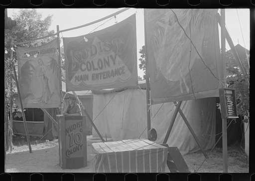 Untitled photo, possibly related to: Sideshows at the Ashville, July 4th celebration, Ashville, Ohio (see general caption)