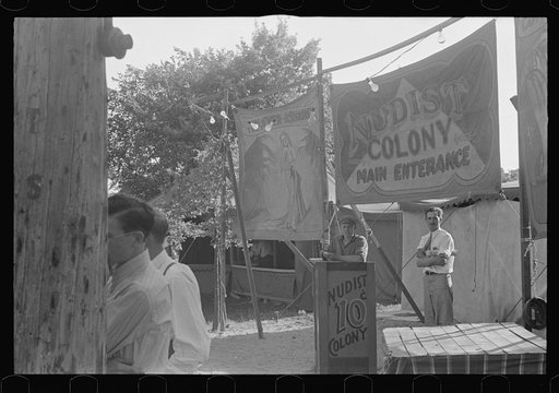 Sideshows at the Ashville, July 4th celebration, Ashville, Ohio (see general caption)