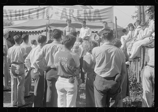 Wrestling matches, July 4th celebration, Ashville, Ohio (see general caption)