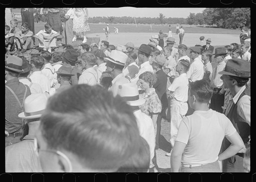 Untitled photo, possibly related to: Wrestling matches, July 4th celebration, Ashville, Ohio, (see general caption)