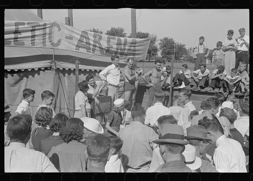 Wrestling matches, July 4th celebration, Ashville, Ohio (see general caption)