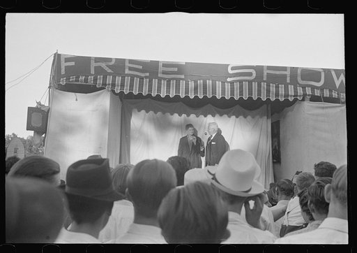 Sideshows at the July 4th celebration, Ashville, Ohio (see general caption)
