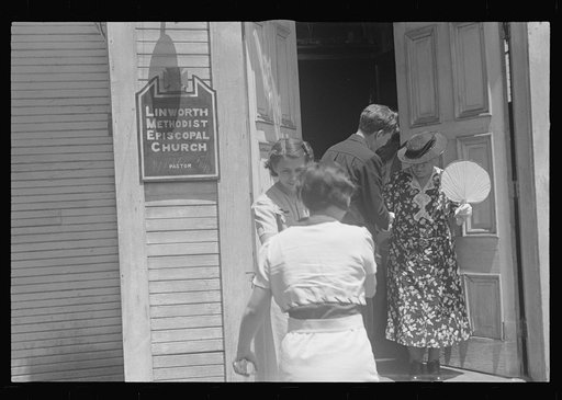 Leaving church, Linworth, Ohio