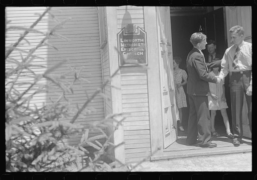 Untitled photo, possibly related to: Leaving church, Linworth, Ohio