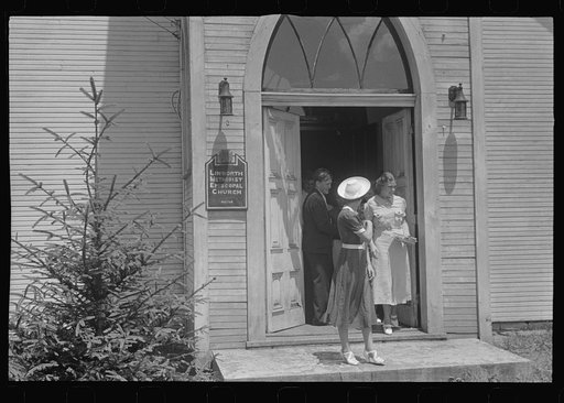 Leaving church, Linworth, Ohio