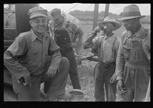Members of threshing crew, central Ohio