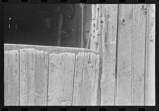Detail of old barn on Route 40, central Ohio (see general caption)