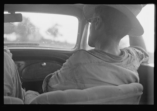 Untitled photo, possibly related to: Ohio farmer resting in car, central Ohio