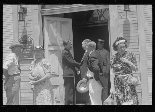 Untitled photo, possibly related to: Leaving church, Linworth, Ohio