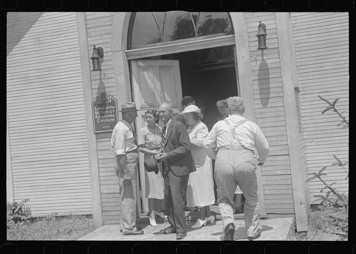Leaving church, Linworth, Ohio