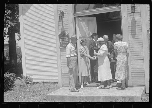 Leaving church, Linworth, Ohio