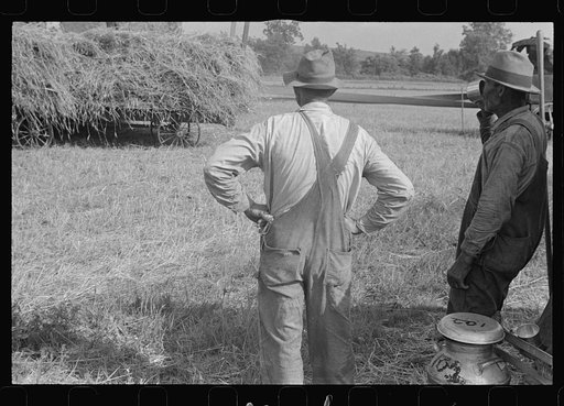 Members of threshing crew, central Ohio