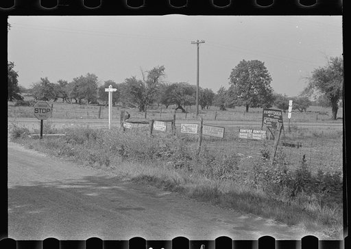 Signs along Route 40, central Ohio (see general caption)