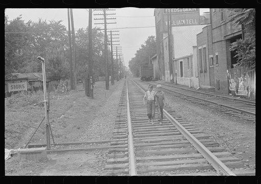 Saturday afternoon in London, Ohio, "the other side of the tracks"