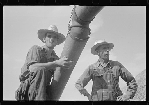 Two members of threshing crew, central Ohio (see general caption)