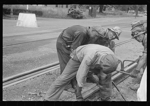 Untitled photo, possibly related to: Working on track, London, Ohio (see general caption)