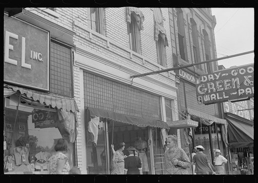 Untitled photo, possibly related to: Saturday afternoon in London, Ohio, "the main street"
