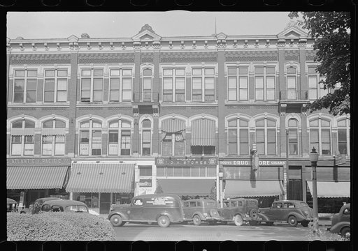 Untitled photo, possibly related to: Outside a drugstore, Newark, Ohio